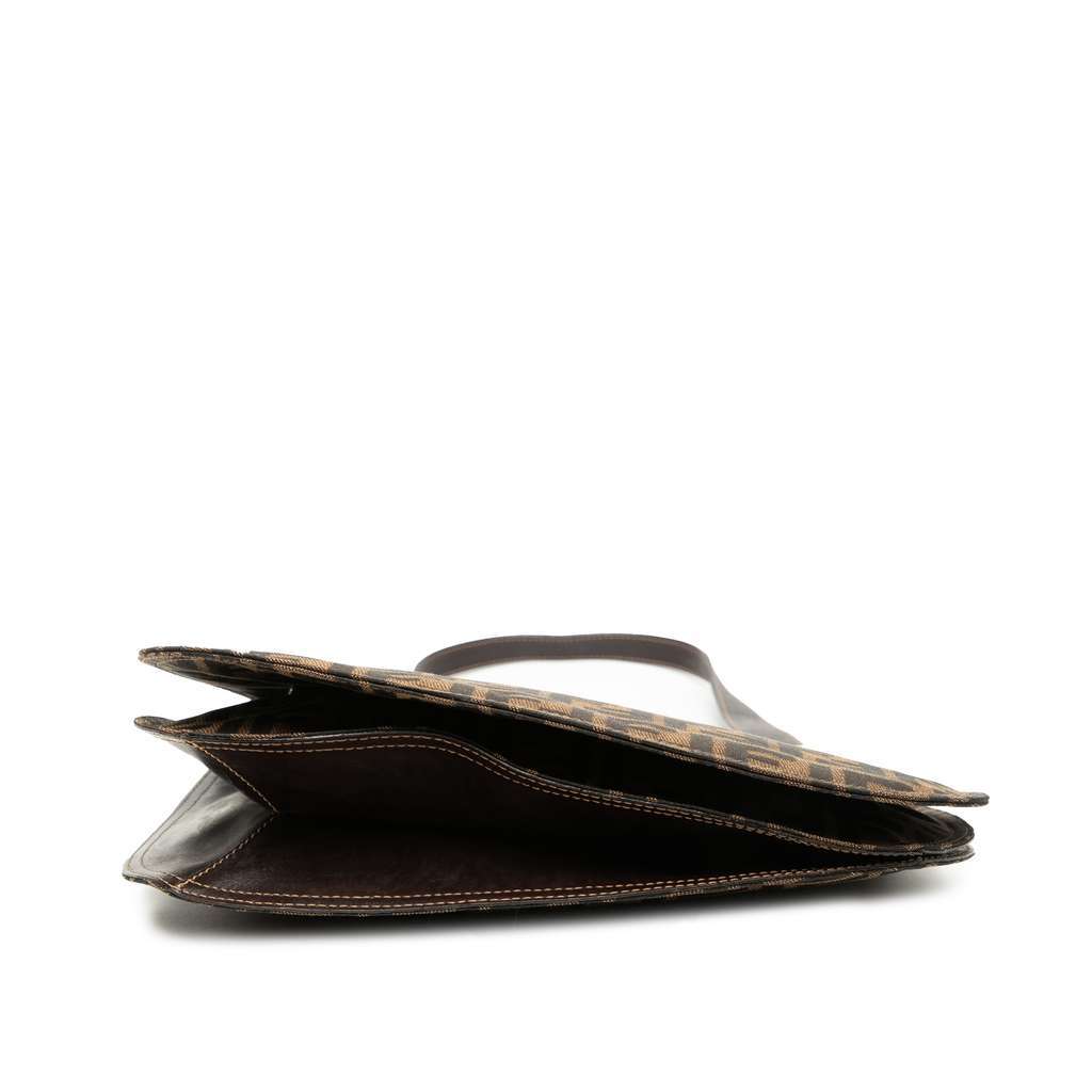 Fendi Zucca Canvas Hobo Brown Canvas Good - Inside View