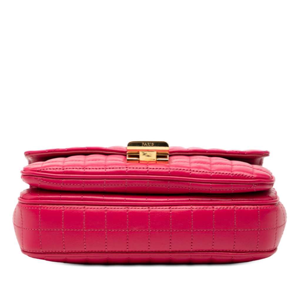 Celine Small Quilted Calfskin C Bag Pink Leather Very good - Inside View
