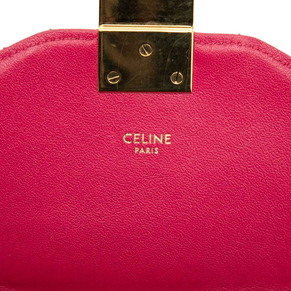 Celine Small Quilted Calfskin C Bag Pink Leather Very good - Box View