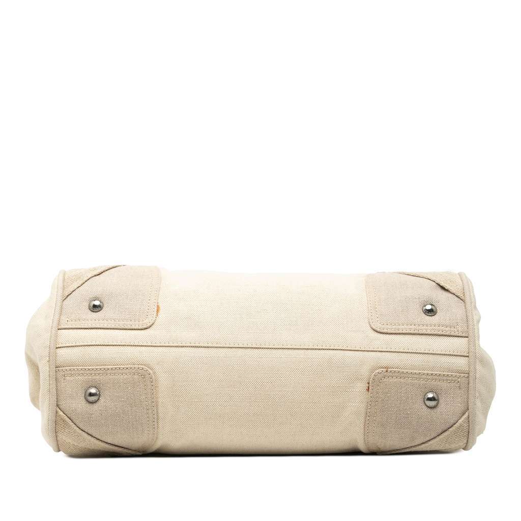 Prada Canvas Canapa Mistolino Frame Satchel White Canvas Very good - Inside View