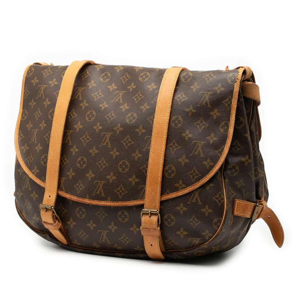 Louis Vuitton Monogram Saumur 43 Brown Good - Back View