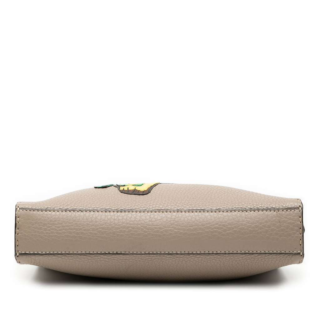 Fendi Sue Tilley Mini Calfskin Romano Selleria Banana Peekaboo Iconic Fit Satchel Brown Leather Very good - Inside View