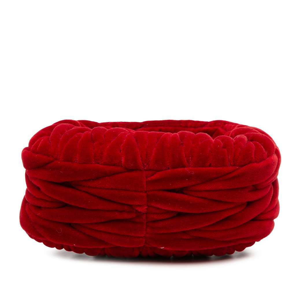 Miu Miu Mini Matelasse Velvet Wander Bag Red Velvet Very good - Inside View