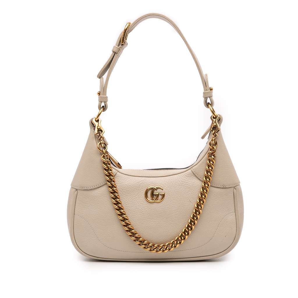 Gucci Small Calfskin Aphrodite Satchel White Leather Very good condition - Front View