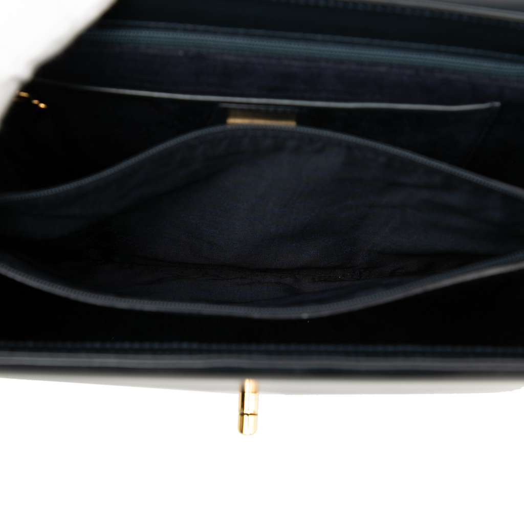 Gucci Calfskin Turnlock Sideline Handbag Blue Leather Very good - Model View