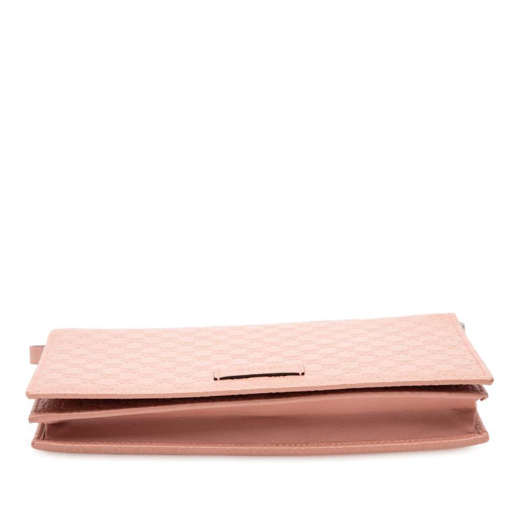 Gucci Microguccissima Wallet on Strap Pink Leather Very good - Inside View