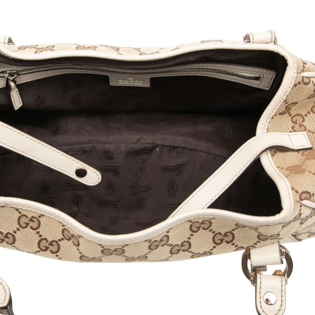 Gucci GG Canvas Twins Shoulder Bag Brown Canvas Good - Model View