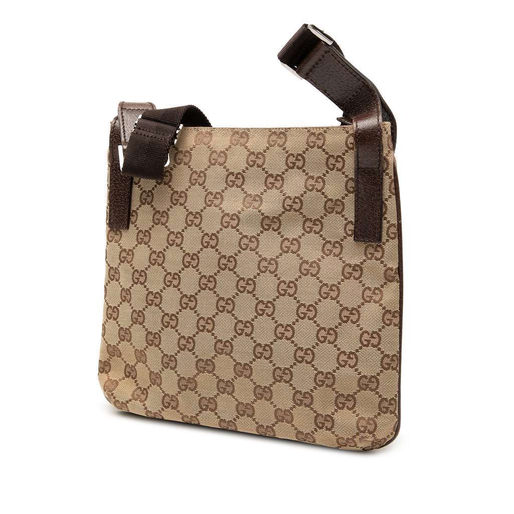 Gucci GG Canvas Crossbody Brown Canvas Very good - Back View