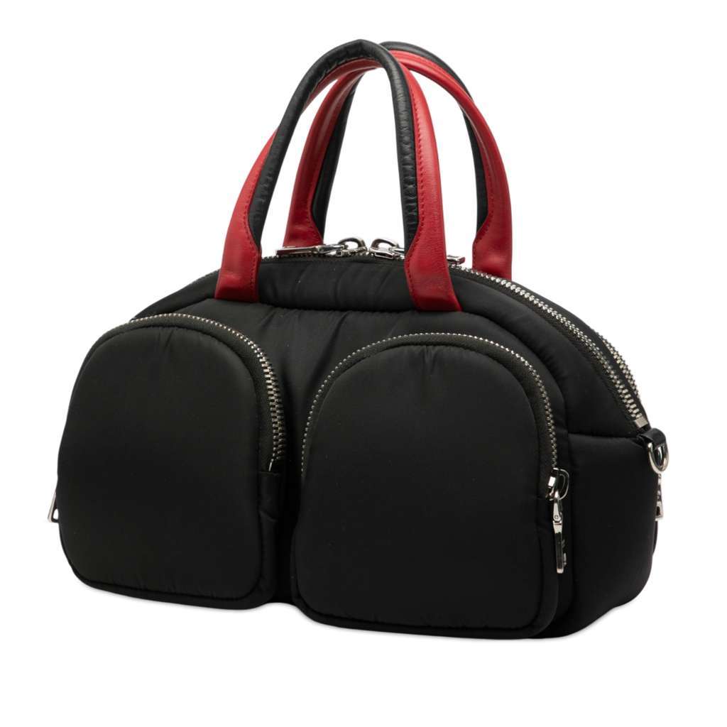 Prada Tessuto Pocket Top Handle Cargo Bag Black Very good - Back View