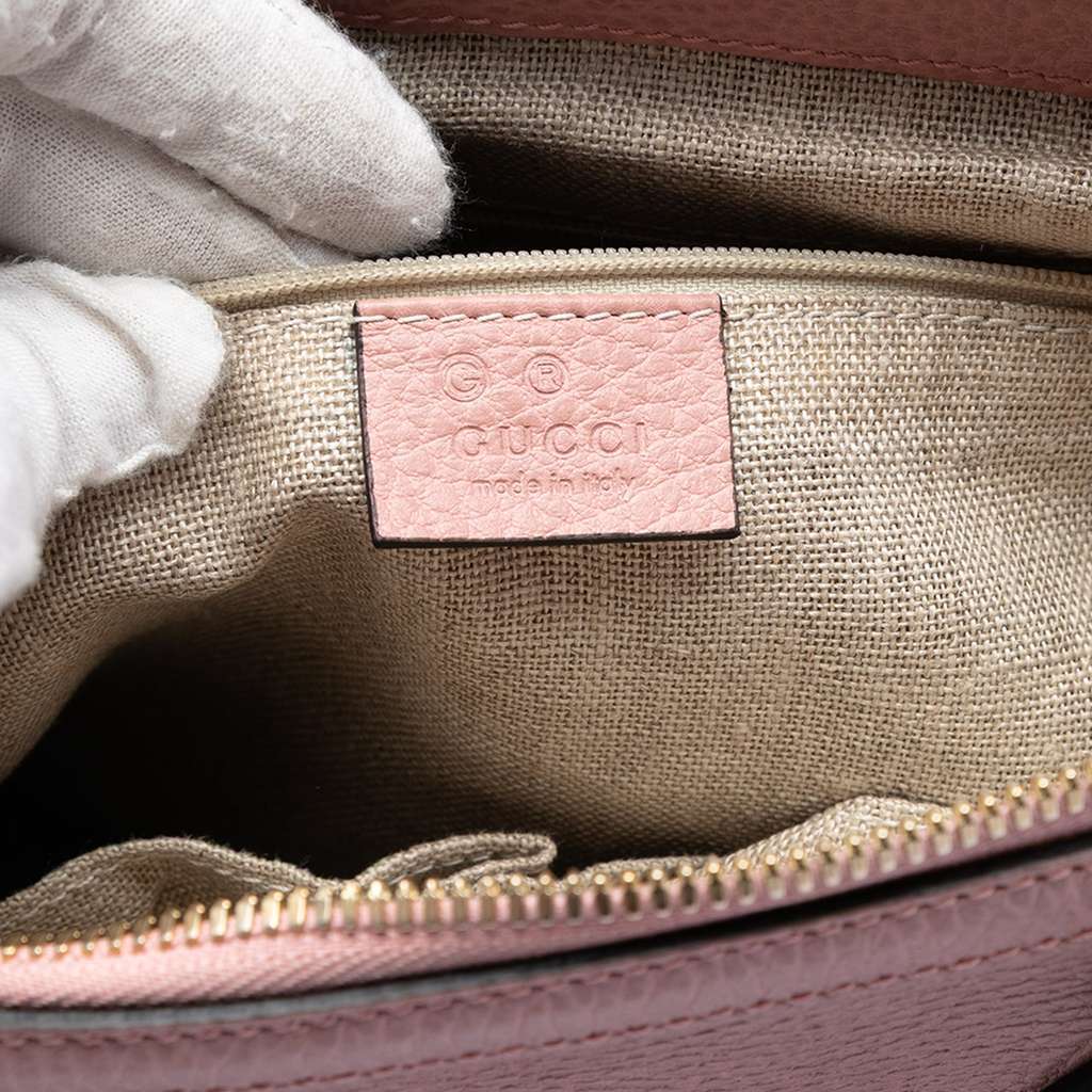 Gucci Dollar Calfskin GG Charm Satchel Pink Leather Very good - Box View