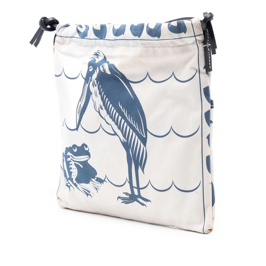 Loewe Canvas Anagram Drawstring Crossbody White Canvas Very good - Back View