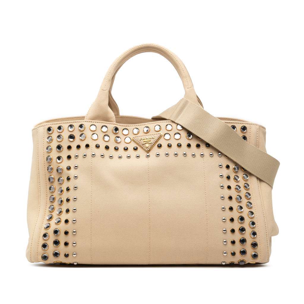 Prada Canvas Canapa Bijoux Satchel Brown Canvas Very good condition - Front View
