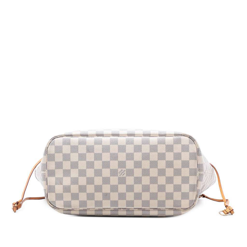 Louis Vuitton Damier Azur Neverfull MM White Very good - Inside View