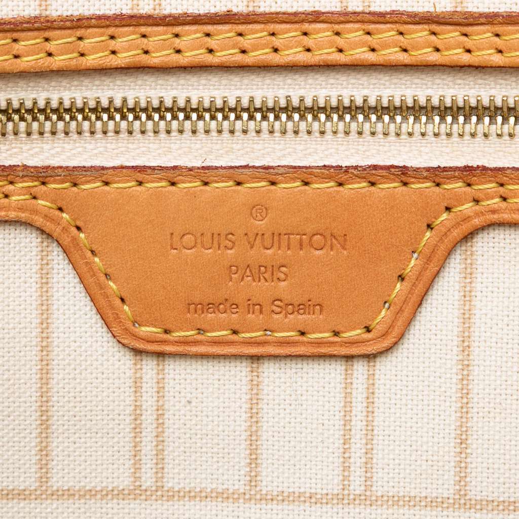 Louis Vuitton Damier Azur Neverfull MM White Very good - Box View