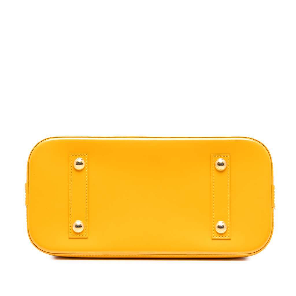 Louis Vuitton Monogram Vernis Alma PM Yellow Leather Good - Inside View