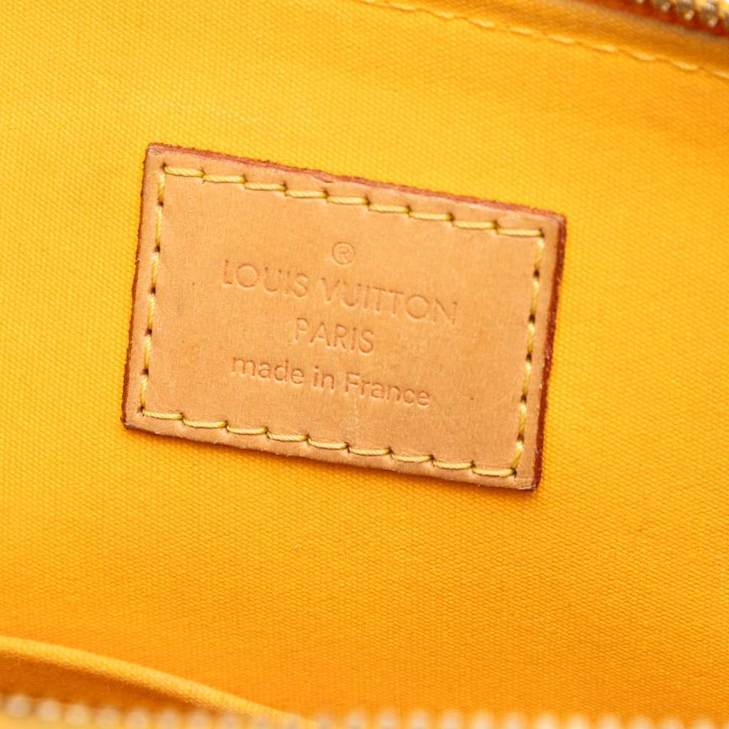 Louis Vuitton Monogram Vernis Alma PM Yellow Leather Good - Box View