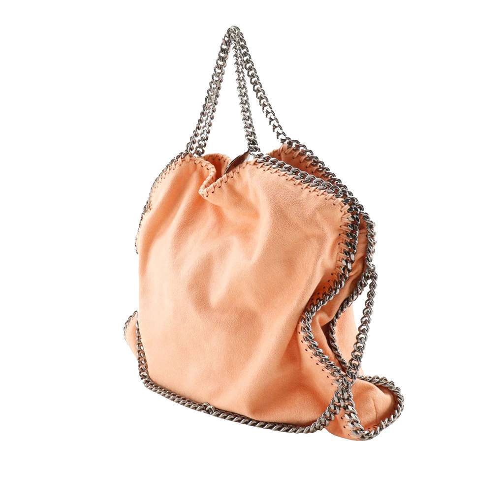 Stella Mccartney Falabella Shaggy Deer Tote Pink Polyester Good - Back View