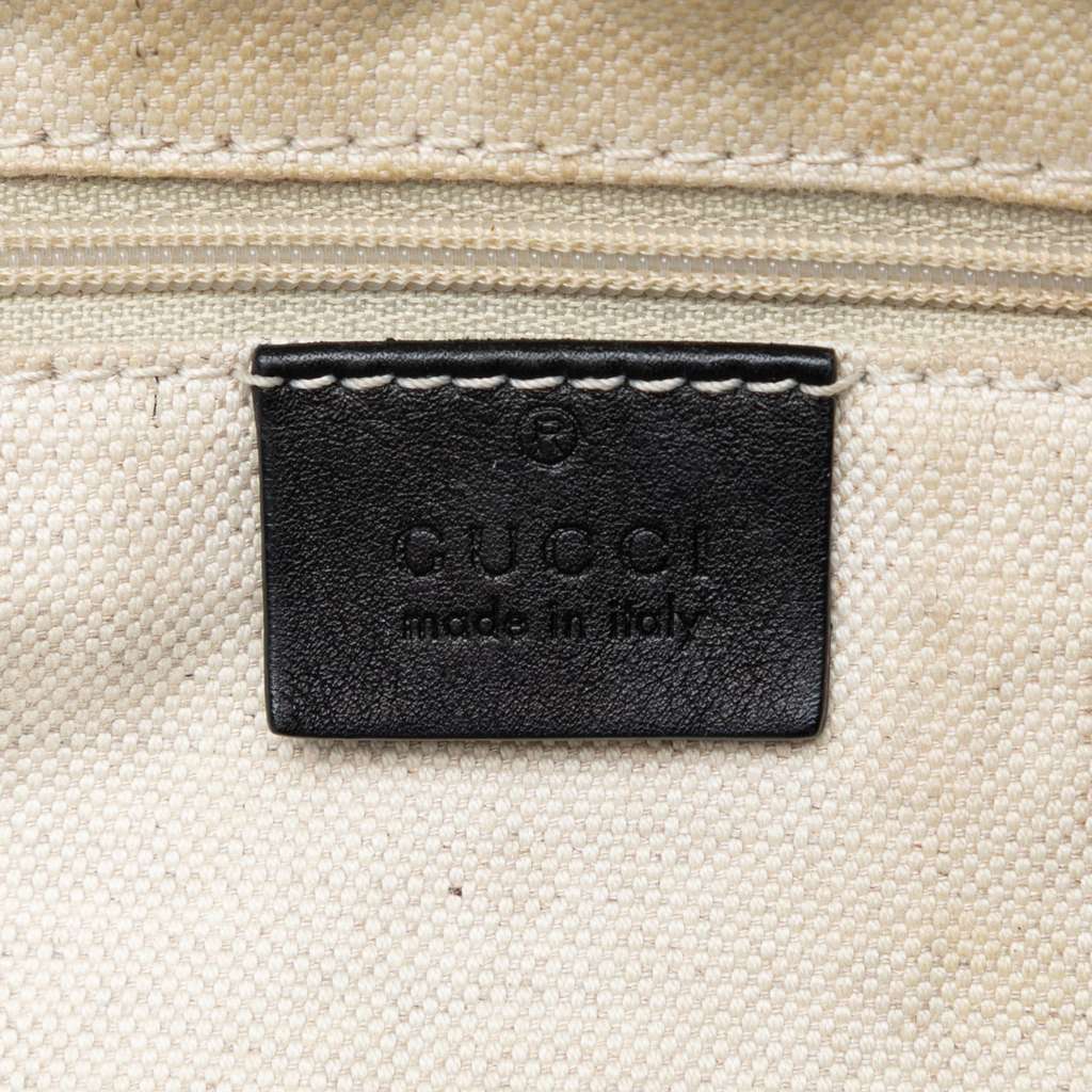 Gucci Guccissima Sukey Satchel Black Leather Very good condition - Box View