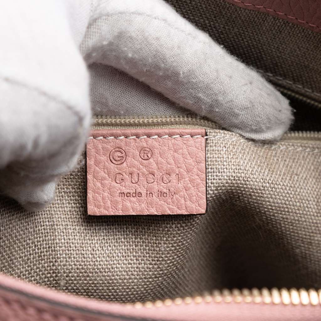 Gucci Dollar Calfskin GG Charm Satchel Pink Leather Very good - Box View