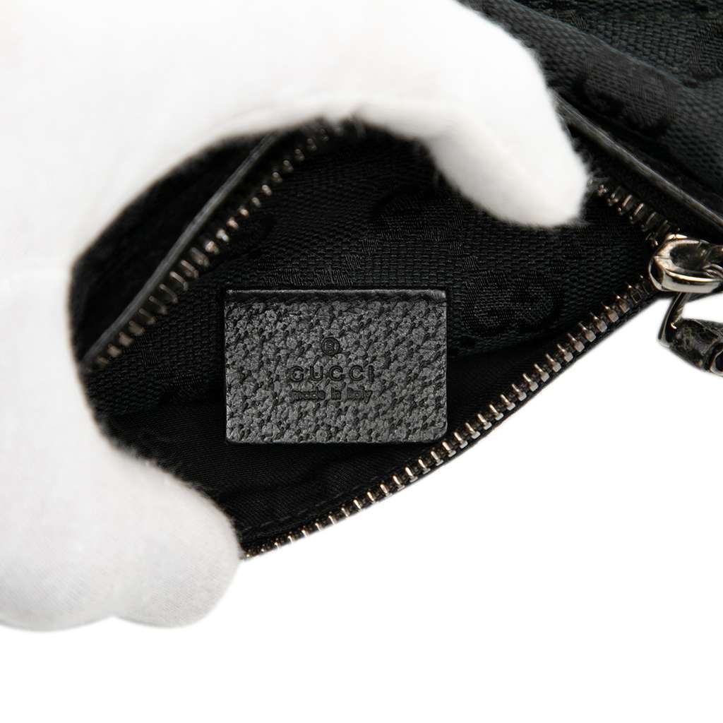 Gucci GG Canvas Double Pocket Belt Bag Black Canvas Good condition - Box View