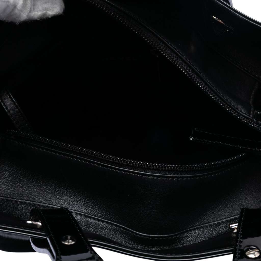 Chanel Small Quilted Pony Hair and Patent Paris Biarritz Tote Black Very good condition - Model View