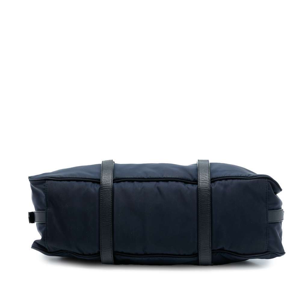 Prada Soft Calf Trimmed Tessuto Satchel Blue Good condition - Inside View
