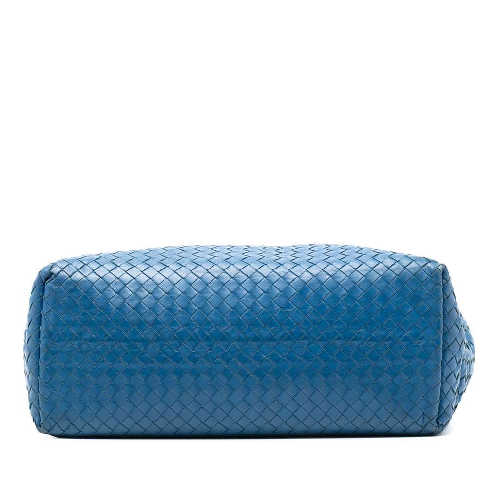 Bottega Veneta Nappa Intrecciato Belted Tote Blue Leather Very good - Inside View