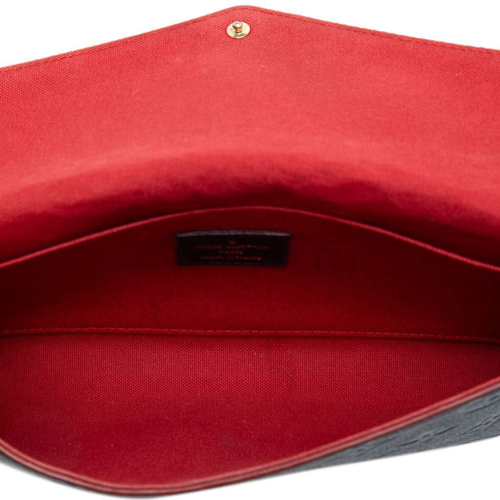 Louis Vuitton Monogram Empreinte Pochette Felicie Blue Leather Good - Model View