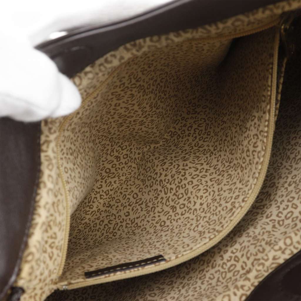 Cartier Limited Edition Embossed Leather Panthere de Cartier Bag Brown Leather Good - Box View
