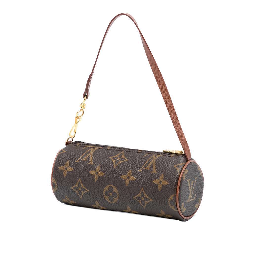 Louis Vuitton Monogram Papillon Pochette Brown Good - Back View