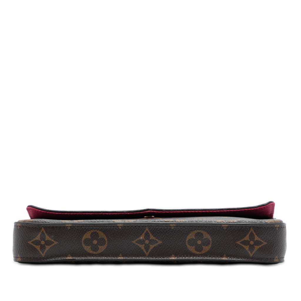 Louis Vuitton Monogram Pochette Felicie Brown Good - Inside View