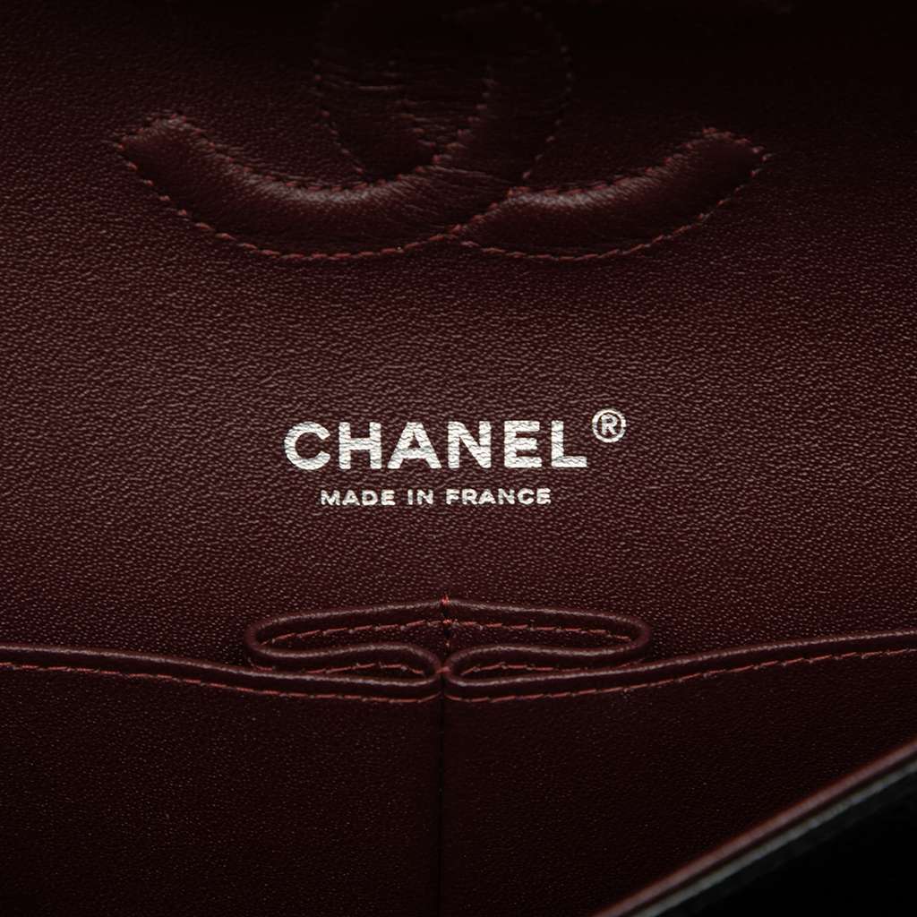 Chanel Medium Classic Caviar Double Flap Black Leather Good - Box View