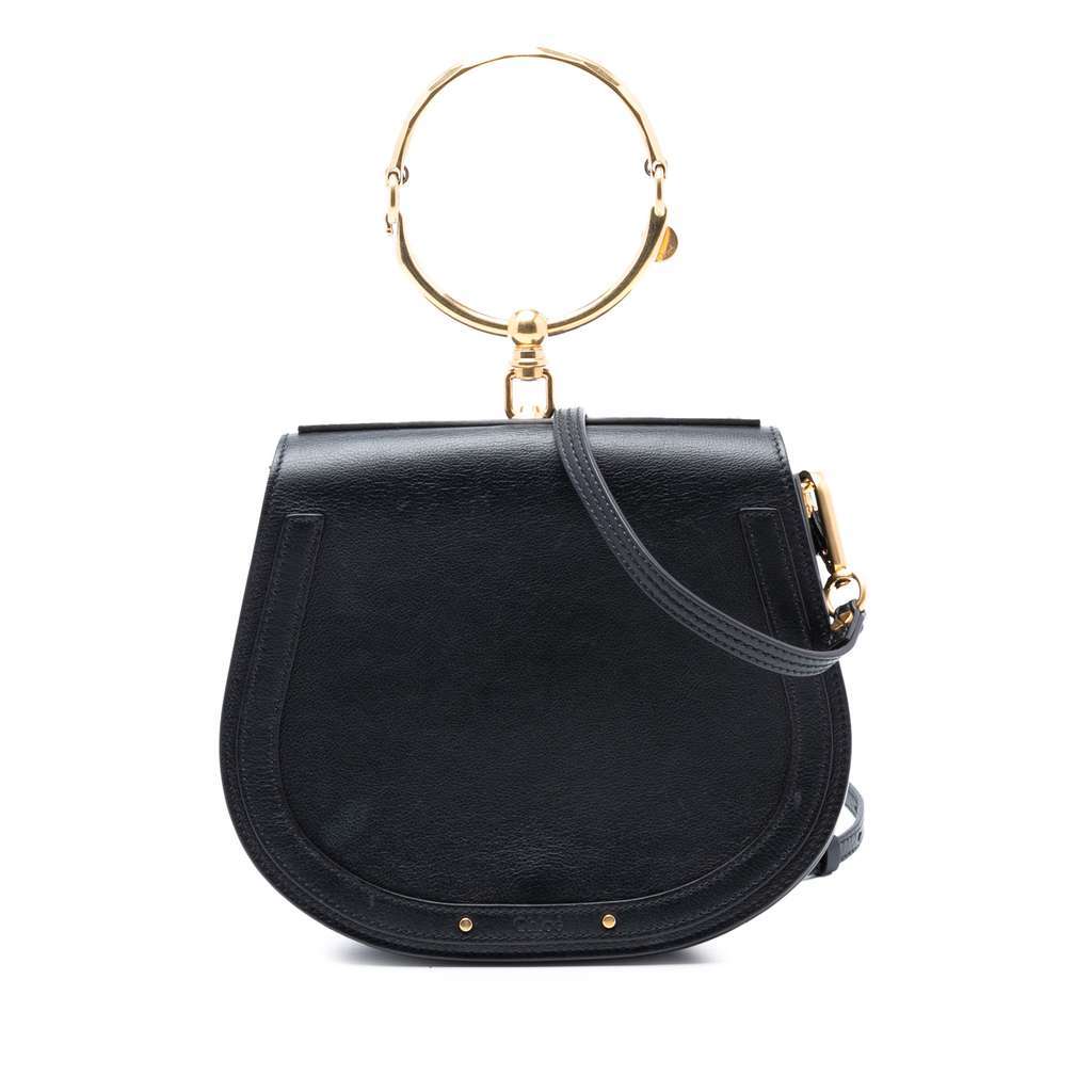 Chloé Medium Leather Nile Bracelet Satchel Black Leather Good condition - Front View