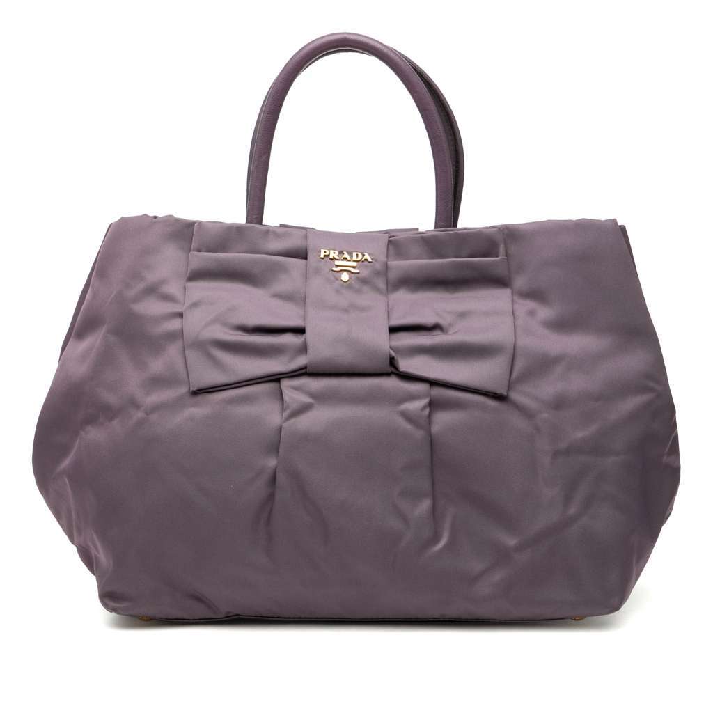 Prada Tessuto Fiocco Tote Purple Very good - Front View