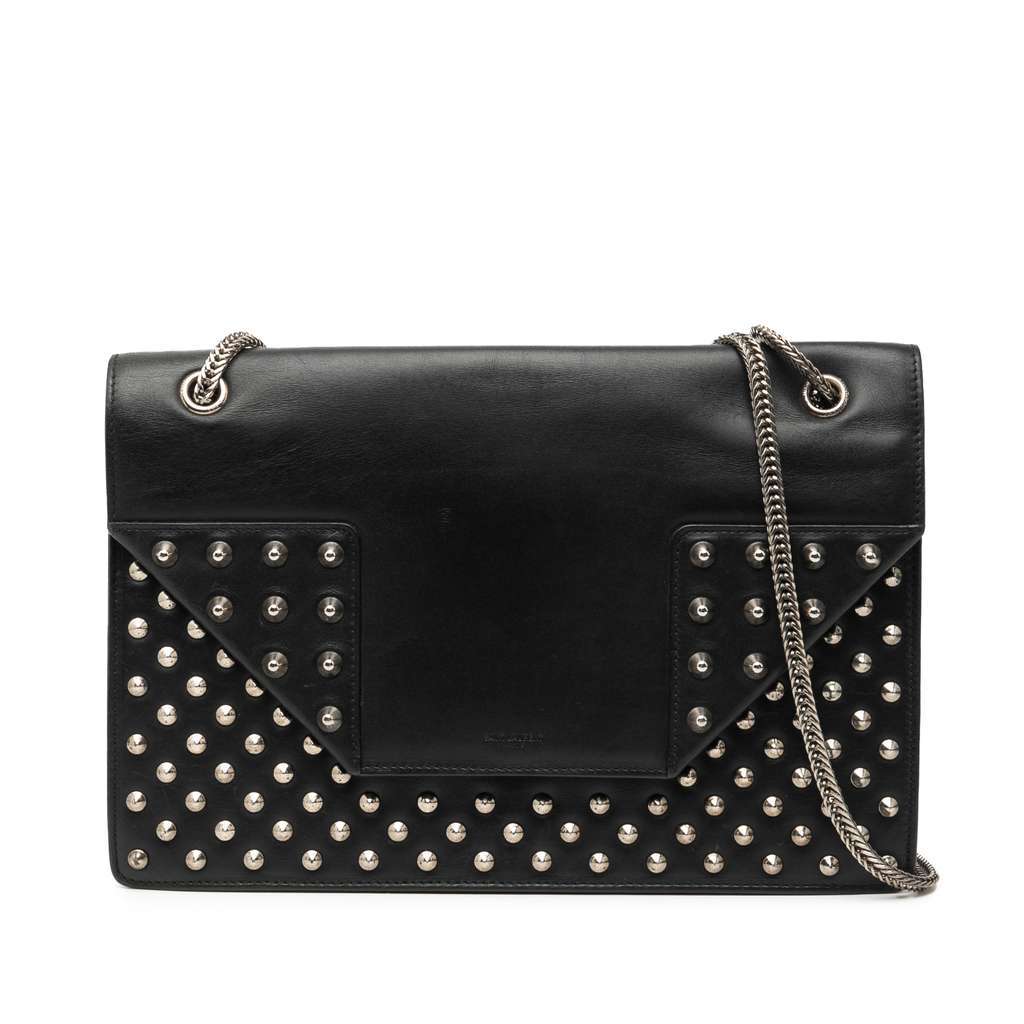 Saint Laurent Medium Studded Leather Betty Shoulder Bag Black Leather Very good - Front View