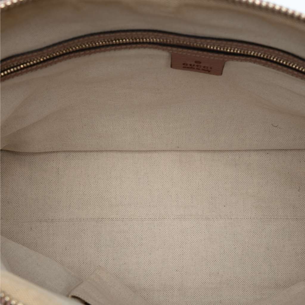 Gucci Medium GG Canvas Bree Dome Tote Brown Canvas Good condition - Model View