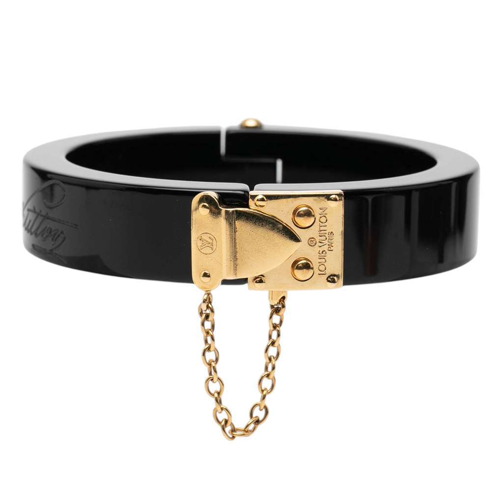 Louis Vuitton Resin Lock Me Bangle Black Very good - Front View