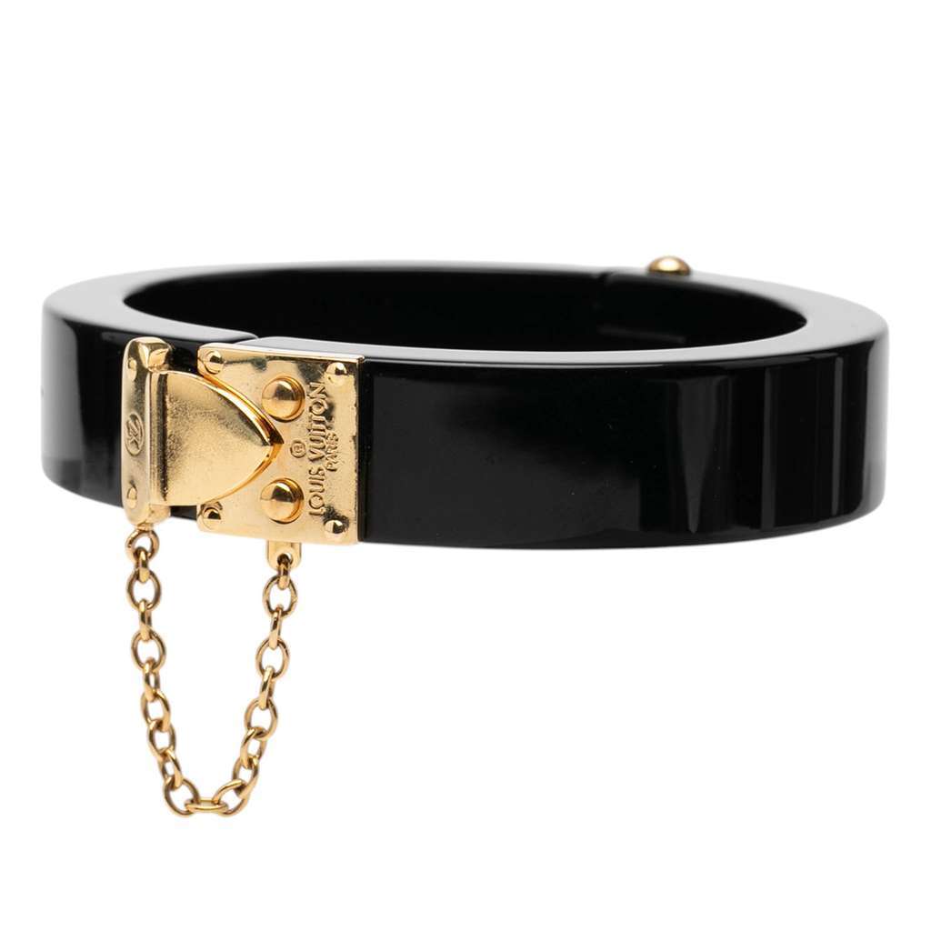 Louis Vuitton Resin Lock Me Bangle Black Very good - Back View