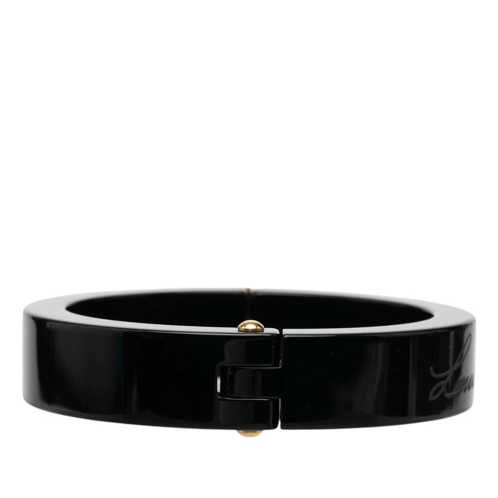 Louis Vuitton Resin Lock Me Bangle Black Very good - Inside View