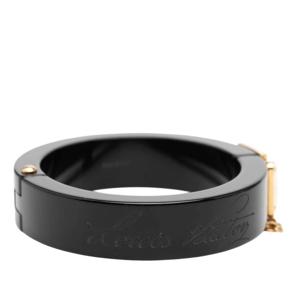 Louis Vuitton Resin Lock Me Bangle Black Very good - Model View