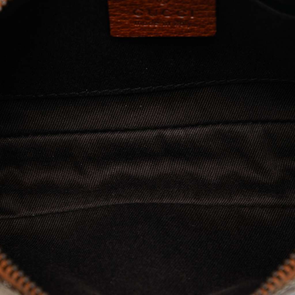 Gucci GG Canvas Nailhead Shoulder Bag Brown Canvas Good - Model View