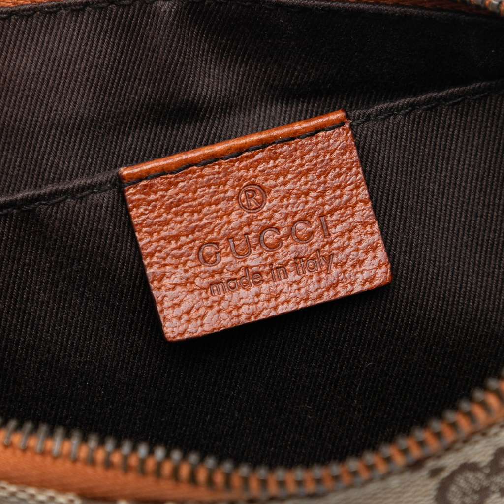 Gucci GG Canvas Nailhead Shoulder Bag Brown Canvas Good - Box View