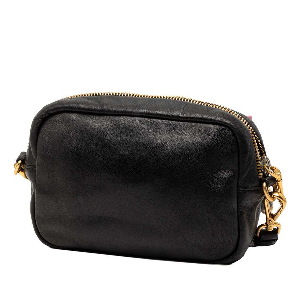 Prada Nappa Fiocco Bow Crossbody Black Leather Very good - Back View