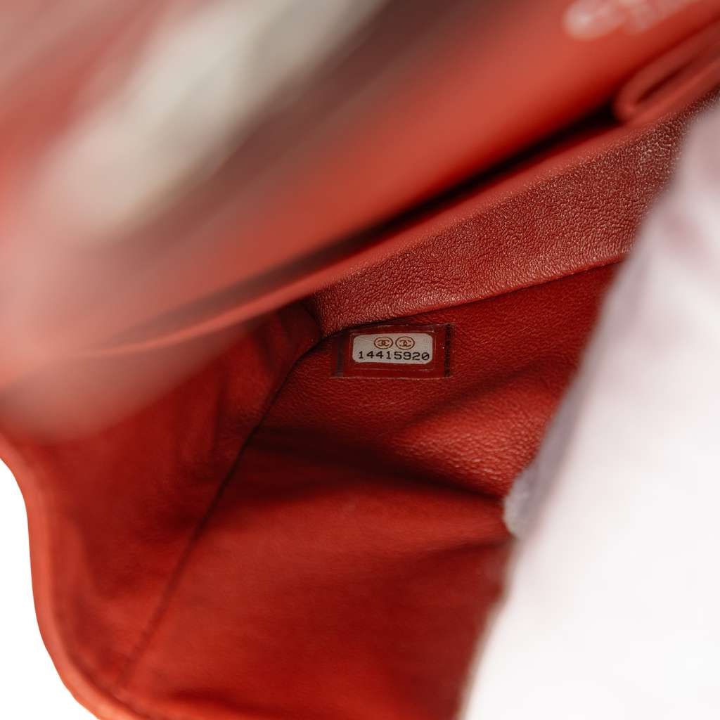 Chanel Medium Classic Caviar Double Flap Red Leather Very good - Box View
