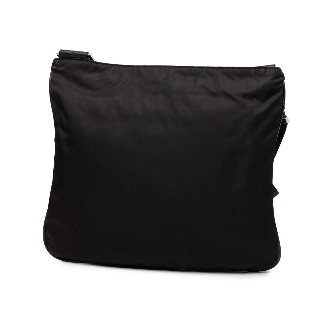 Prada Tessuto Zip Top Crossbody Black Very good - Back View