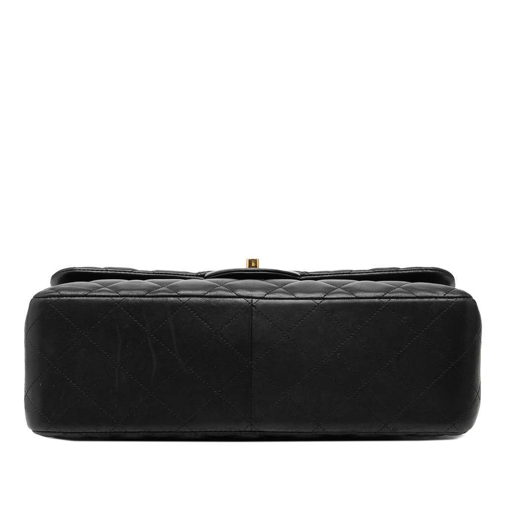 Chanel Jumbo Classic Lambskin Double Flap Black Leather Very good condition - Inside View