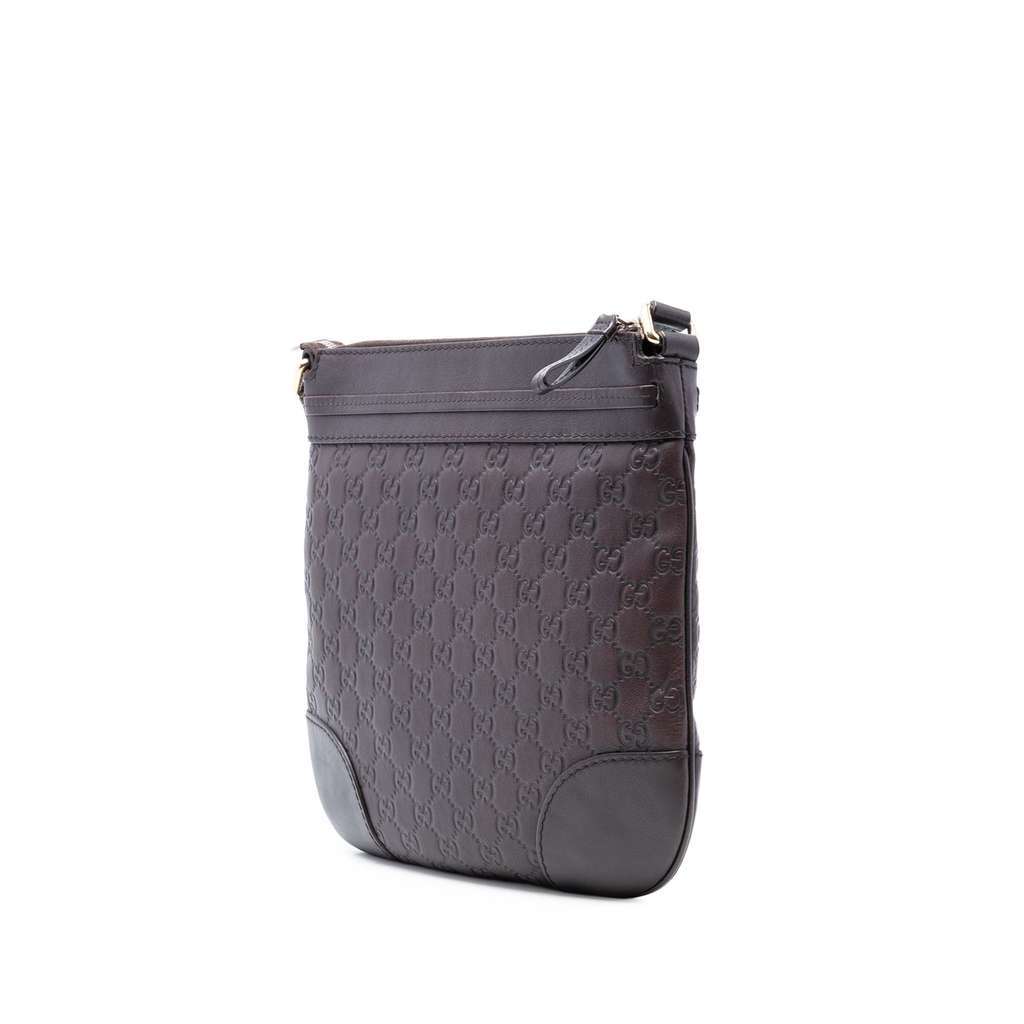 Gucci Guccissima Mayfair Crossbody Brown Leather Very good - Back View