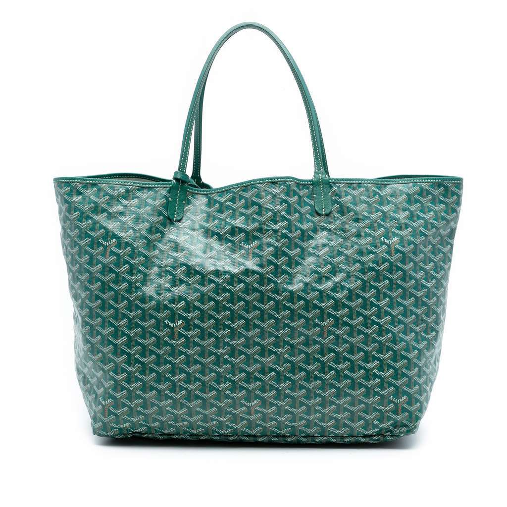 Goyard Goyardine Saint Louis GM Green Canvas Very good condition - Front View