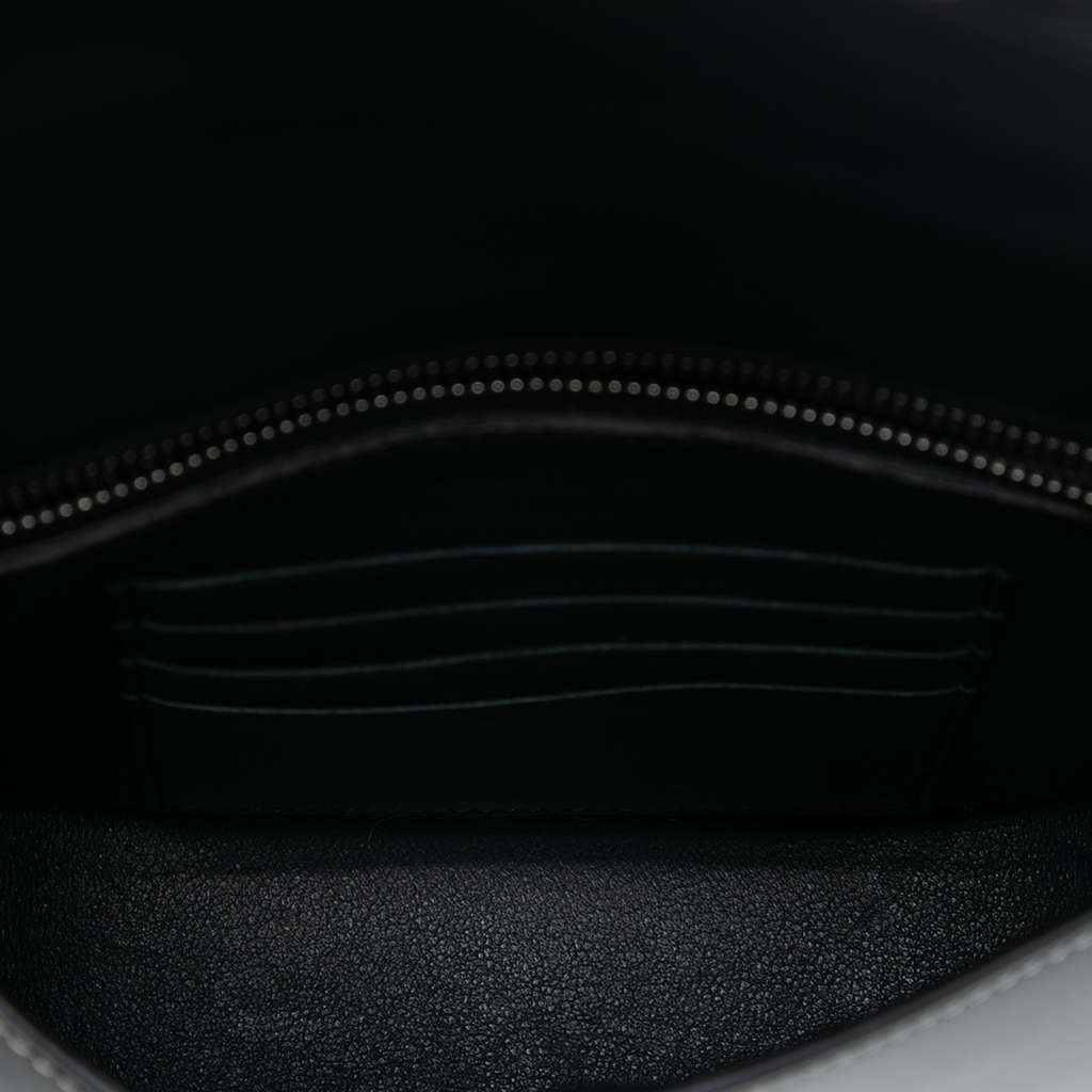 Celine Small Bicolor Glazed Calfskin Trotteur Crossbody Black Leather Very good condition - Model View