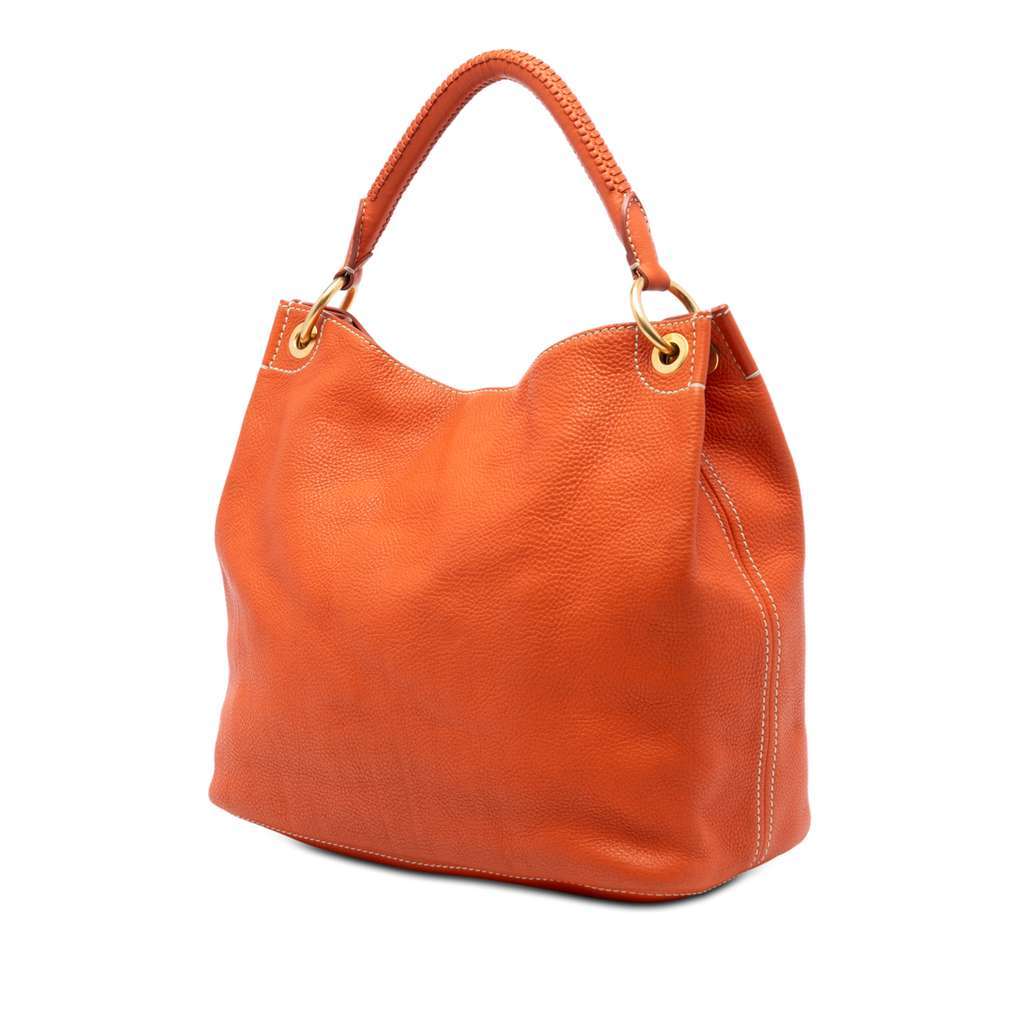 Prada Vitello Daino Hobo Orange Leather Very good condition - Back View